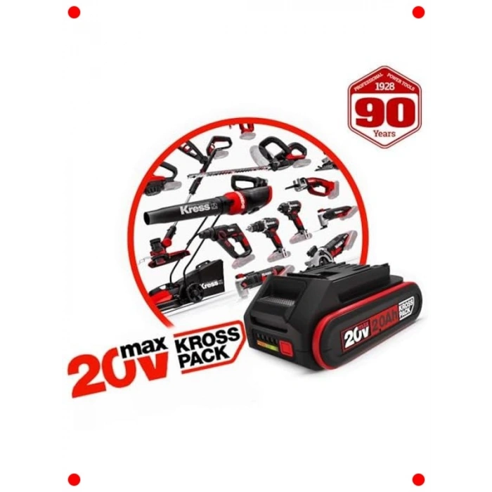 20V 4.0Ah Li-ion Yedek Akü, Profesyonel Kullanım