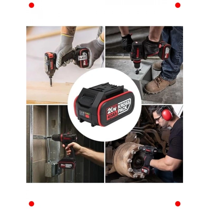 20V 4.0Ah Li-ion Yedek Akü, Profesyonel Kullanım