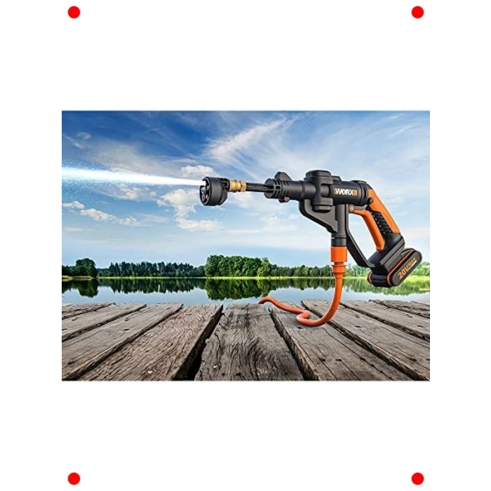 20V Akülü Basınçlı Yıkama Tabancası + 4 Parça Set