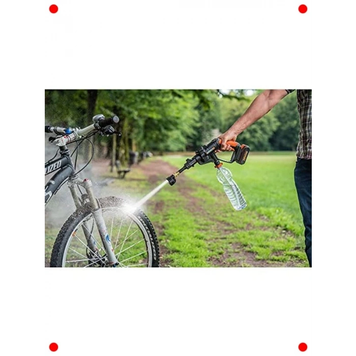 20V Akülü Basınçlı Yıkama Tabancası + 4 Parça Set