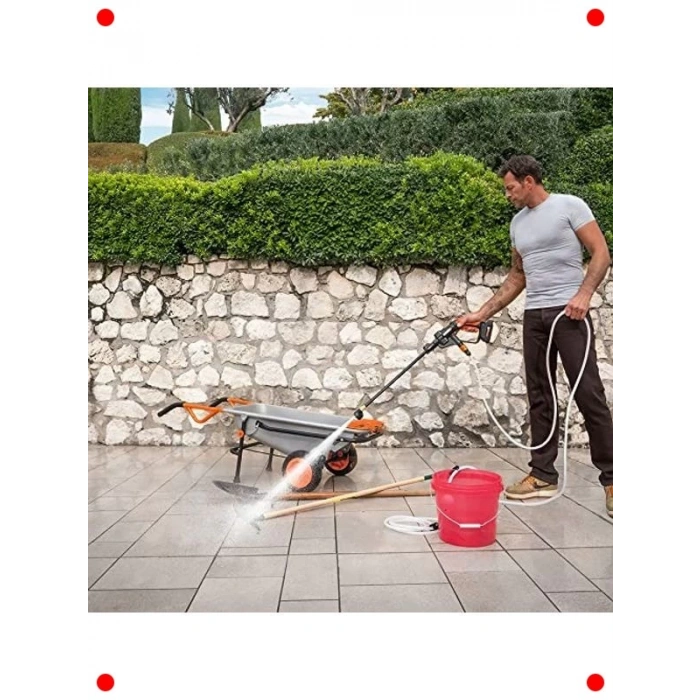 20V Akülü Basınçlı Yıkama Tabancası + 4 Parça Set