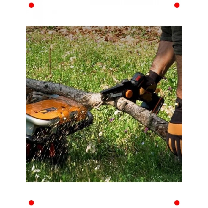 20V Şarjlı Kömürsüz Mini Zincirli Testere 12 cm