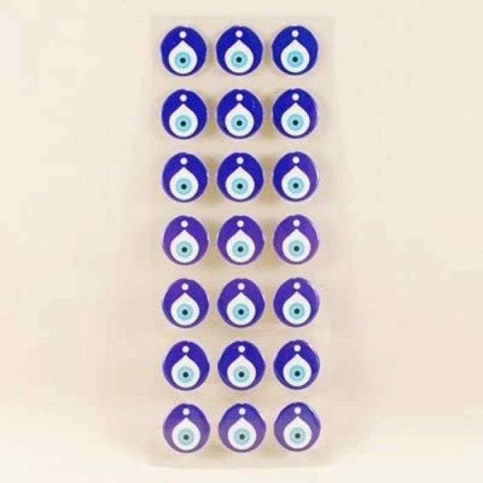 21 Adet Nazar Boncuğu Sticker - 1.8 cm x 1.9 cm