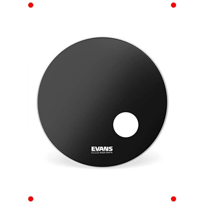 22 İnç Onyx Resonans Bas Davul Derisi - Siyah