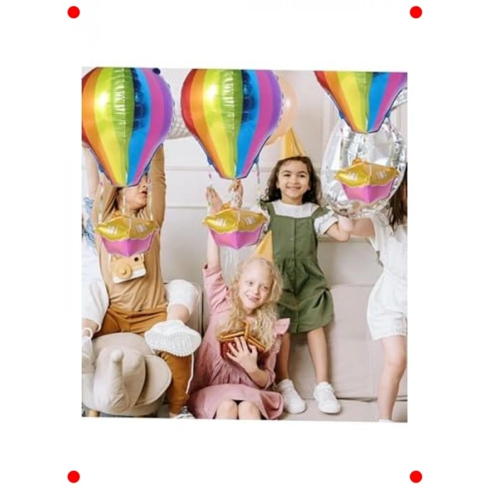22 İnç Uçan Balon Temalı Renkli Folyo Balon