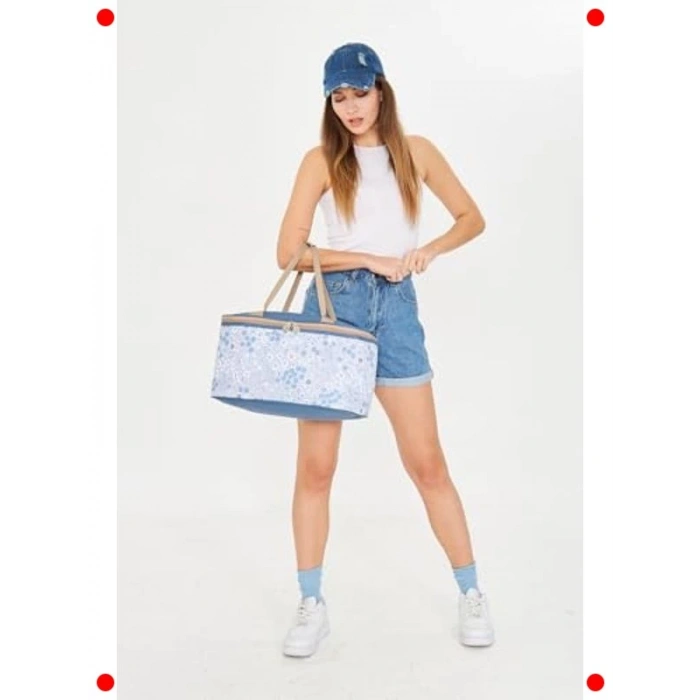 22 Litre Termal Piknik Çantası Sepeti - Roza