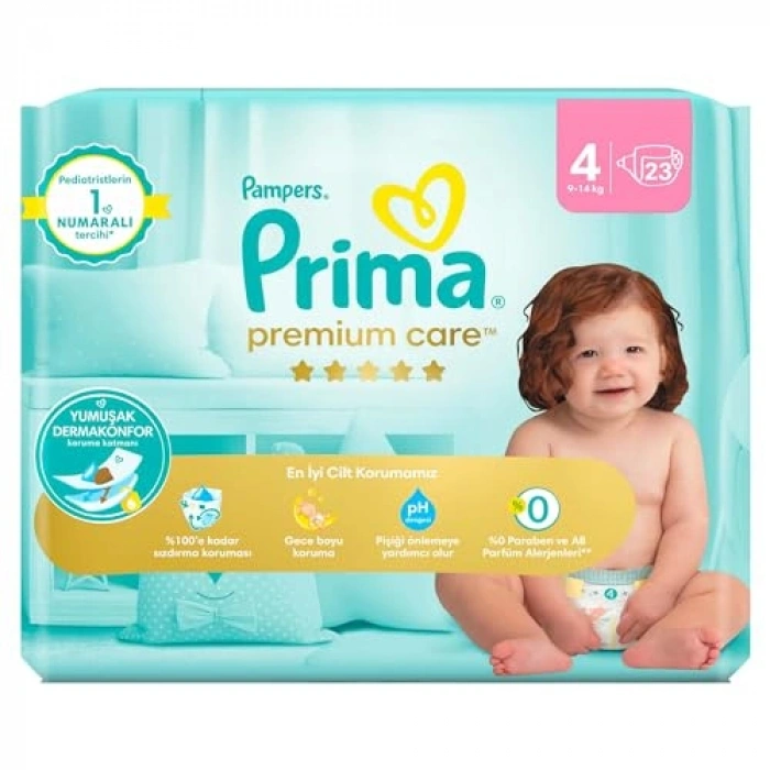23 Adet 4 Numara Bebek Bezi, Yüksek Koruma ve Konfor