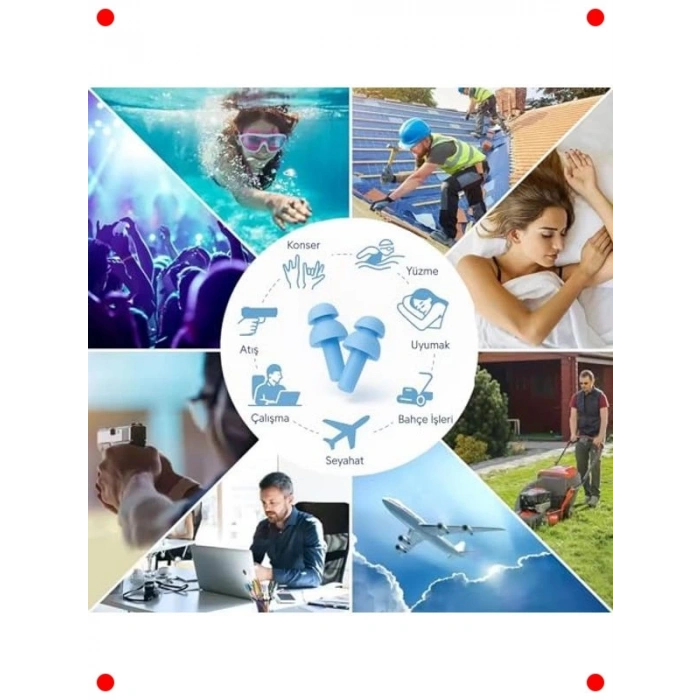 23 dB Gürültü Azaltıcı İpli Yıkanabilir Kulak Tıkacı