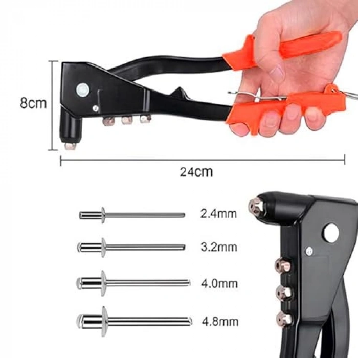 24 cm Uzunlu Profesyonel Çelik Perçin Tabancası