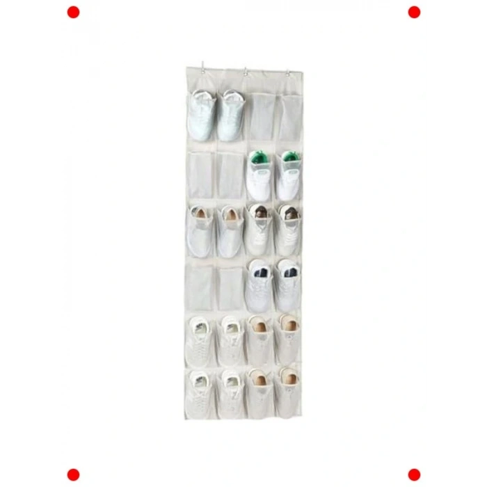 24 Gözlü Kapı Arkası Kumaş Organizer Düzenleyici