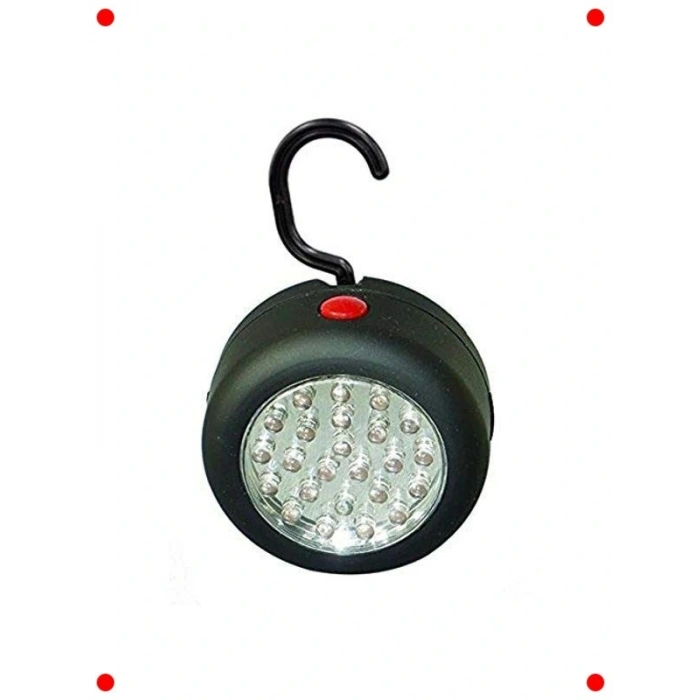 24 LEDli Taşınabilir Çalışma Lambası, Siyah