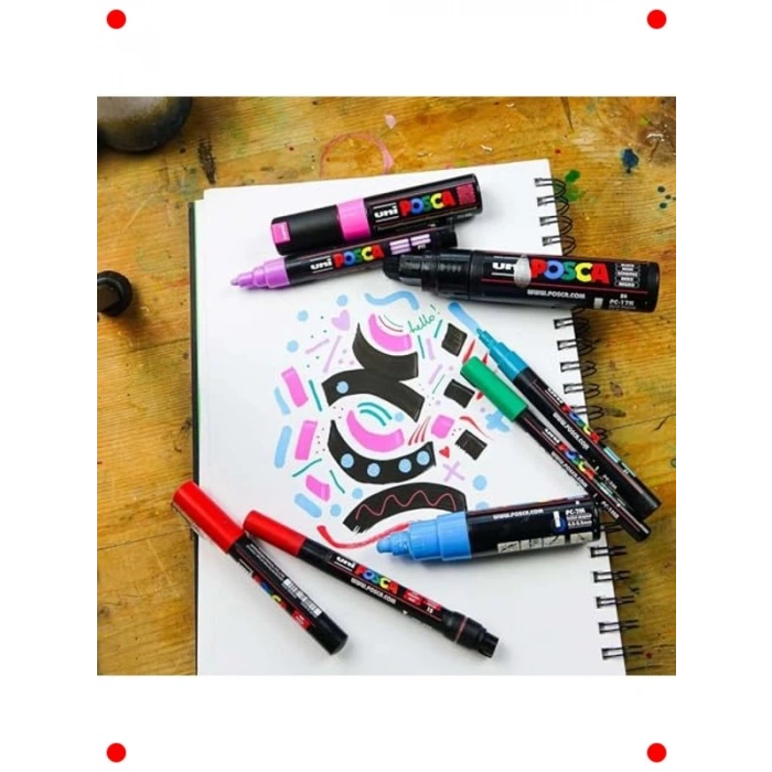 24lü Çeşitli Renkler Sanatsal Markör Kalem Seti