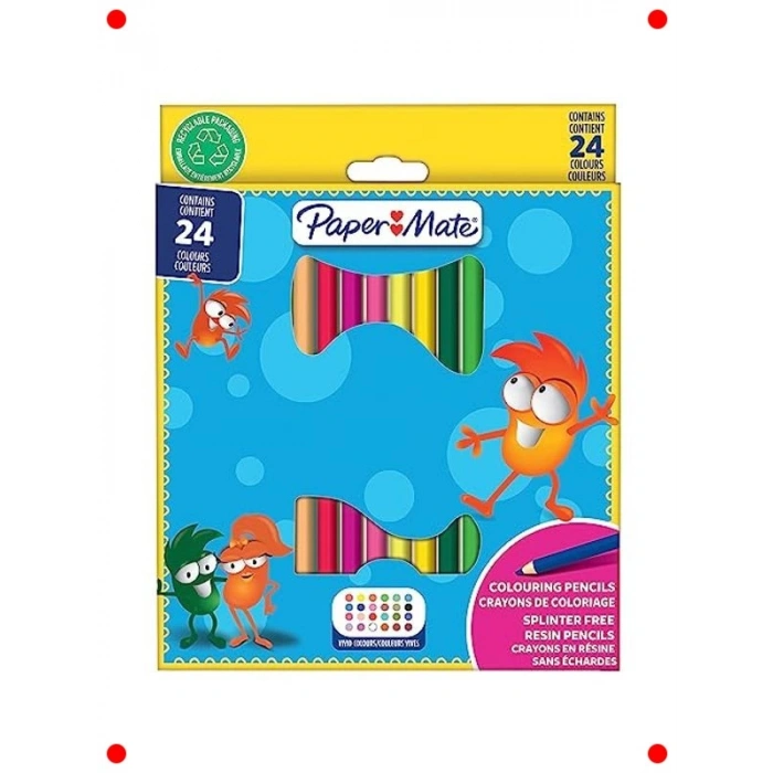 24lü Önceden Açılmış Çocuk Boya Kalemi Seti