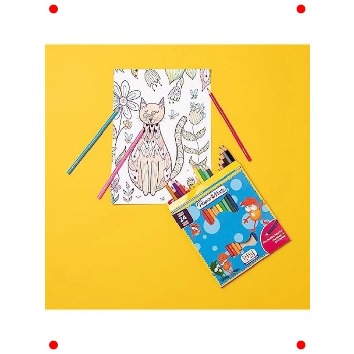 24lü Önceden Açılmış Çocuk Boya Kalemi Seti