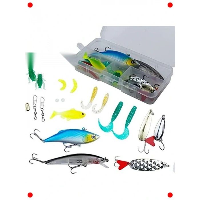 24 Parça Olta Yem ve Aksesuar Seti - Balıkçılık Takımı