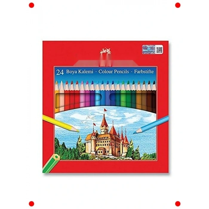24 Renk Danıklı  Kalemi - Canlı & Yumuşak