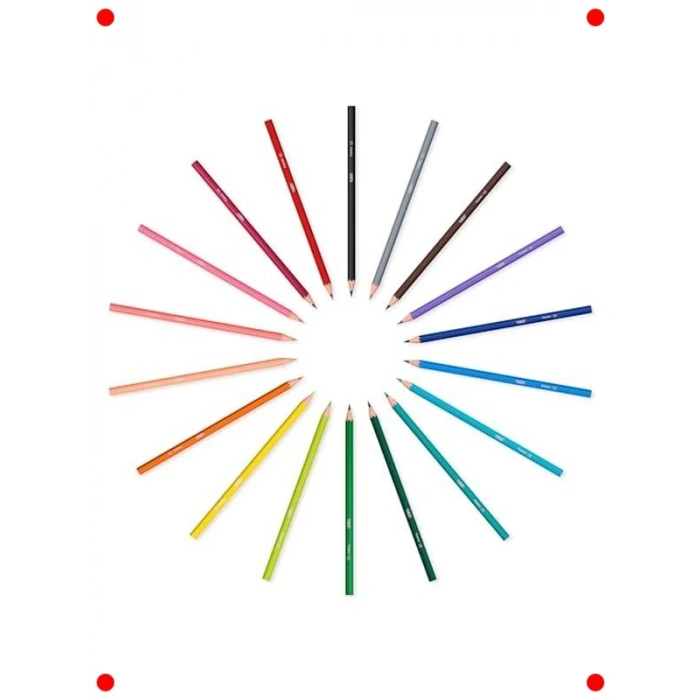 24 Renk Kıymık Oluşturmaz Kuru Boya Kalemi