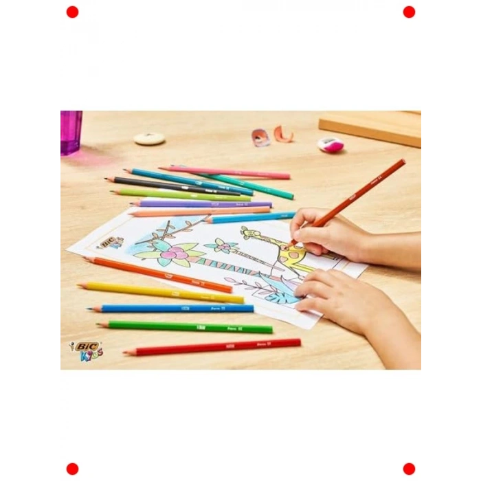 24 Renk Kıymık Oluşturmaz Kuru Boya Kalemi