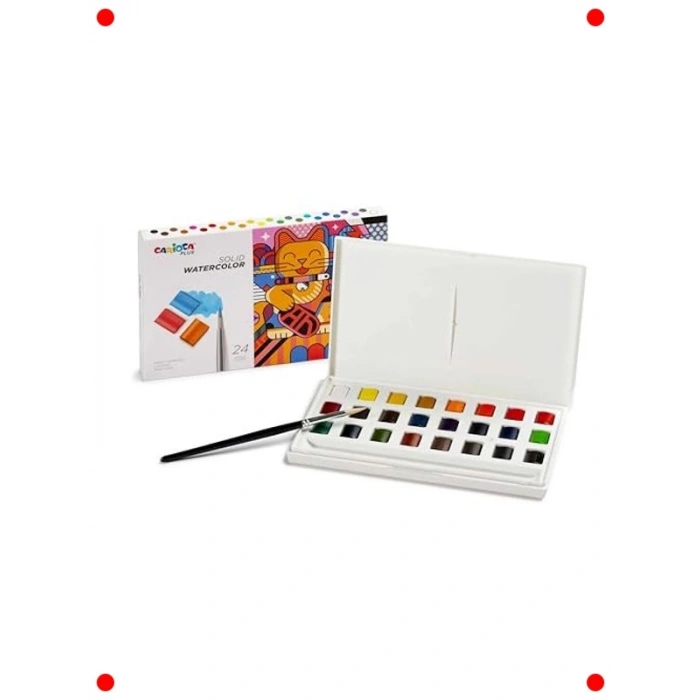 24 Renk Tablet Sulu Boya Seti (Fırçalı)