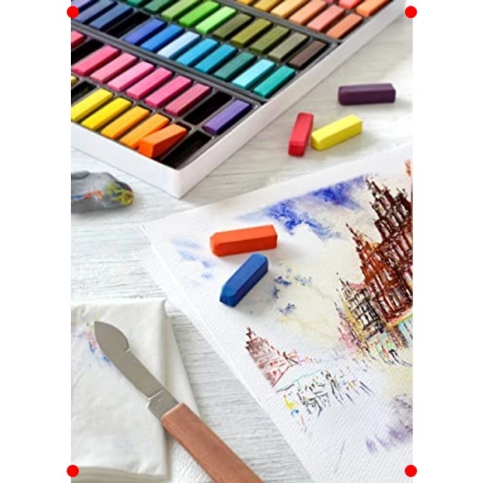 24 Renk Yüksek Pigmentli Mini Pastel Boya Seti