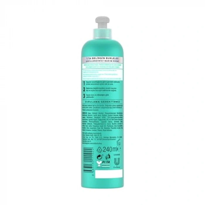 240 ml Belirgin Bukleler İçin Saç Bakım Kremi