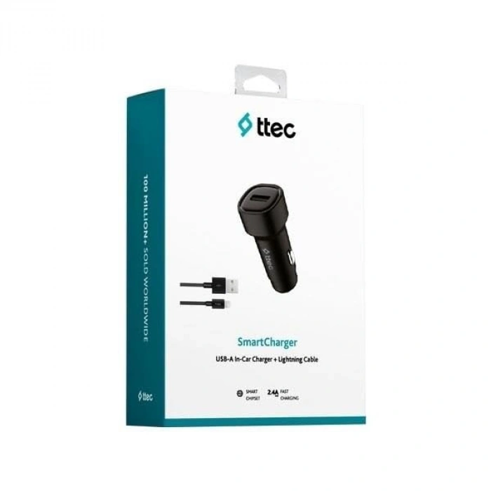 2.4A Araç Şarj Aleti, Lightning ile Uyumlu Kablo