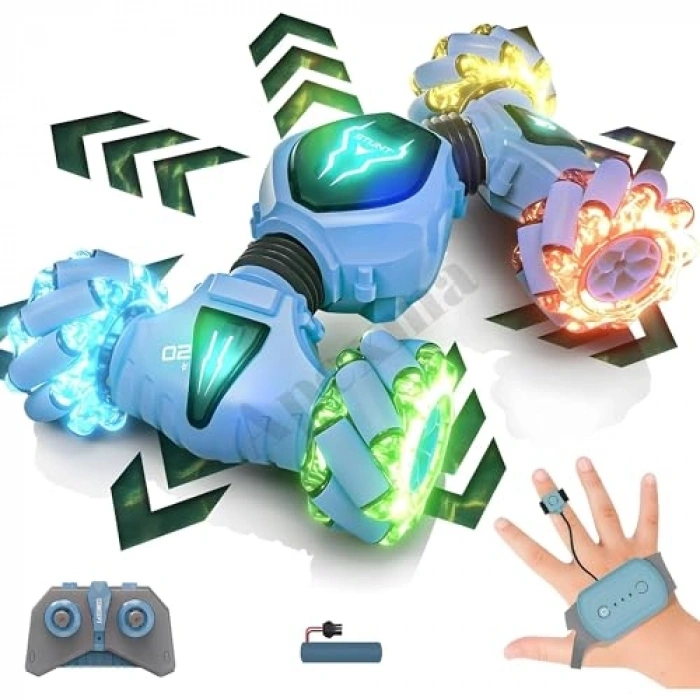 2.4GHz Uzaktan Kumandalı Şarjlı Akrobat Araba, Mavi