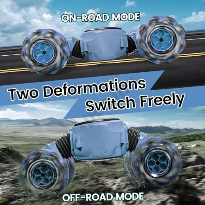 2.4GHz Uzaktan Kumandalı Şarjlı Akrobat Araba, Mavi