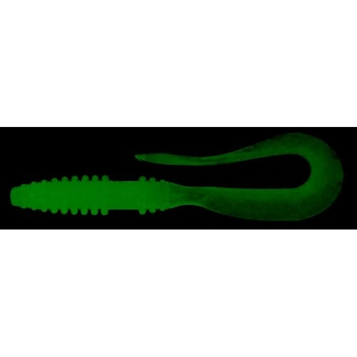 2.5 #026S Clear Chartreuse Glow Silikon Yem, Balık Avında