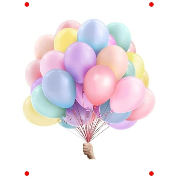 25 Adet  Parti Balonu - Doğal & Çok Renkli
