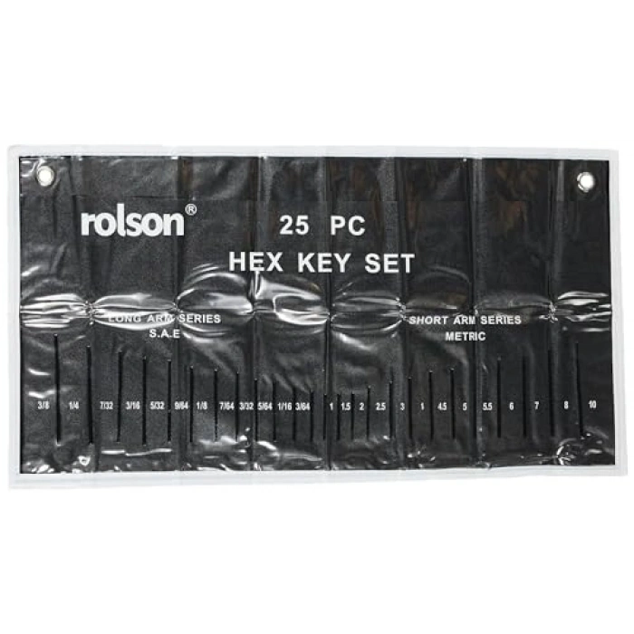 25 Parça MM/IMP Hex Anahtar Seti, Çok Amaçlı Kullanım