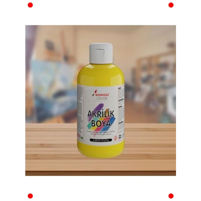250 gr Sarı Renk Akrilik Sanat Boyası