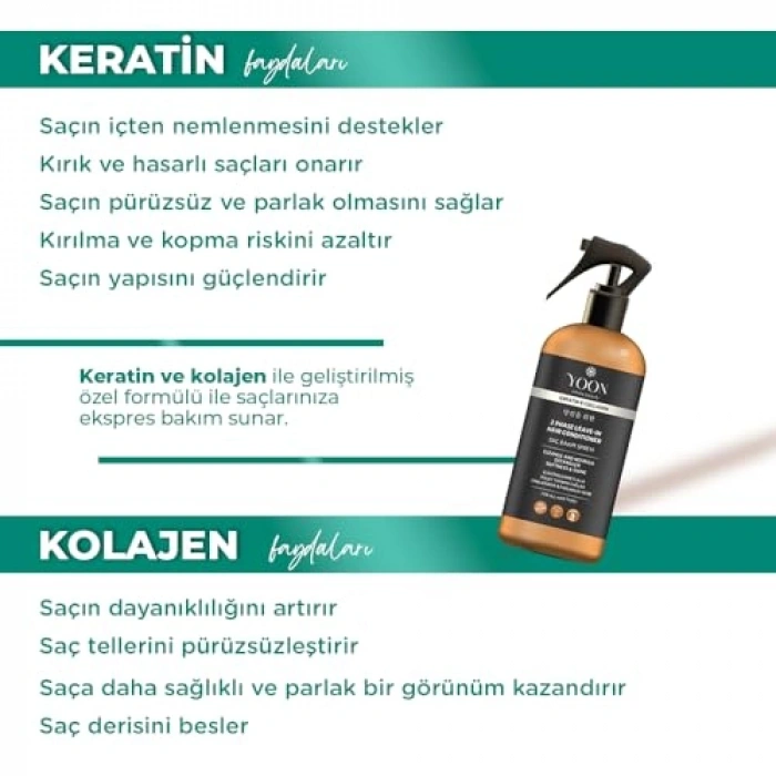 250 ml Kolajen & Keratin İçeren Saç Bakım Spreyi