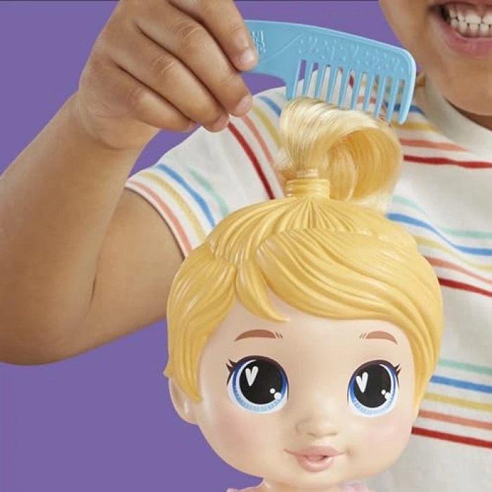 28 cm Suda Oynanabilir Oyuncak Bebek, Sarı Saçlı Eğlenceli Set