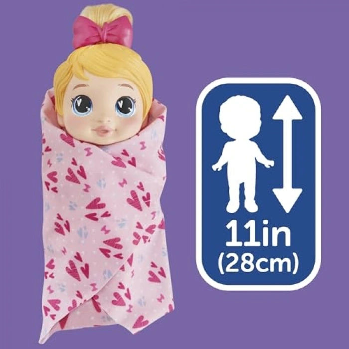 28 cm Suda Oynanabilir Oyuncak Bebek, Sarı Saçlı Eğlenceli Set
