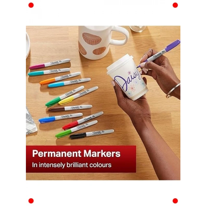 28li Tavus Kuşu Temalı İnce Uçlu Kalıcı Markör