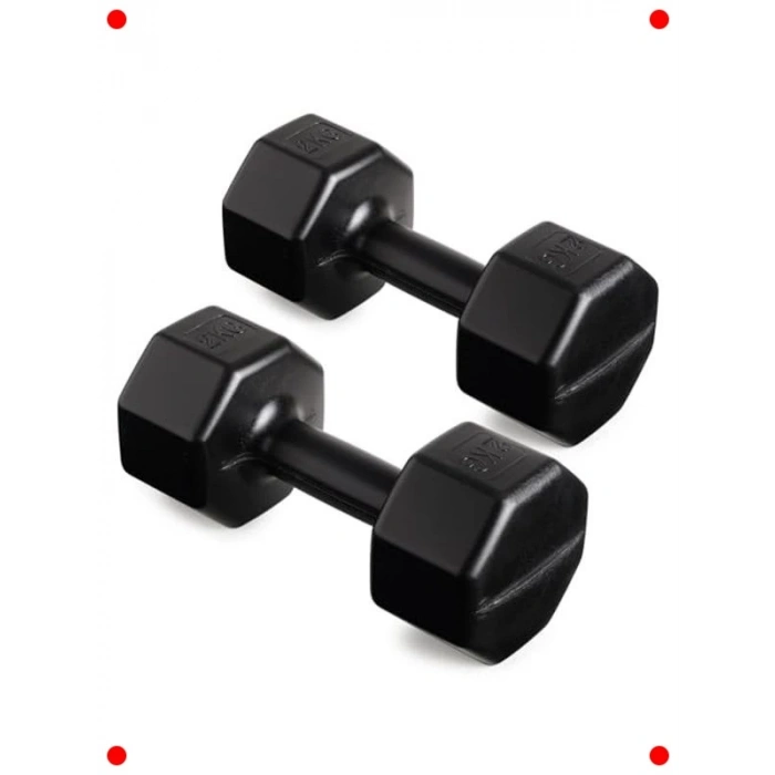 2x2 kg Plastik Dambıl Seti - Ev Egzersizleri İçin