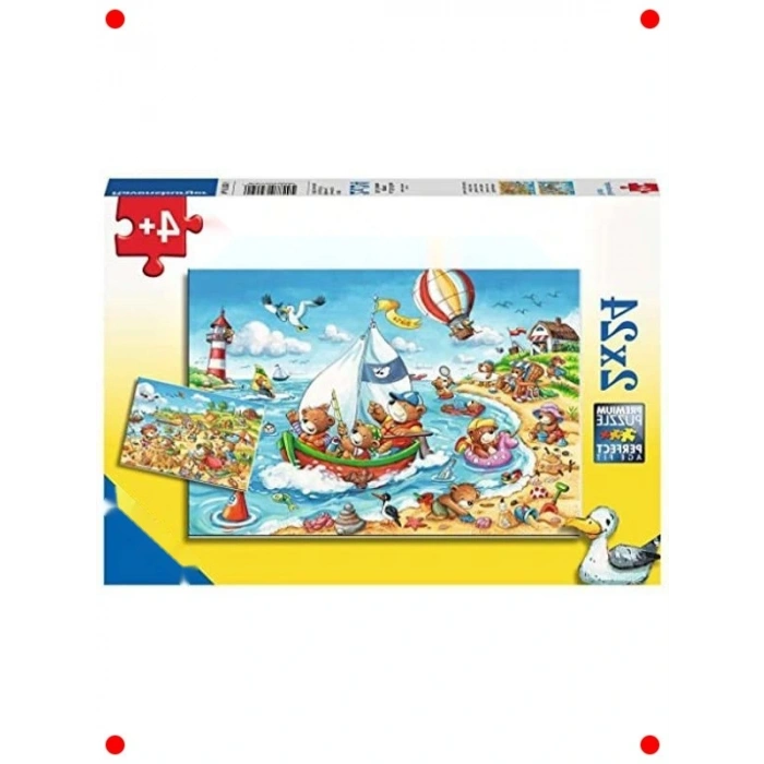 2x24 Parça Yapboz Seti - Deniz arı Tatili Temalı