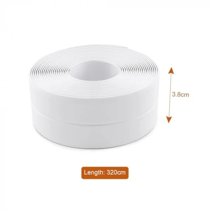 3 Adet 2.5m x 38 mm Su Sızdırmaz İzolasyon Şerit Seti, Beyaz