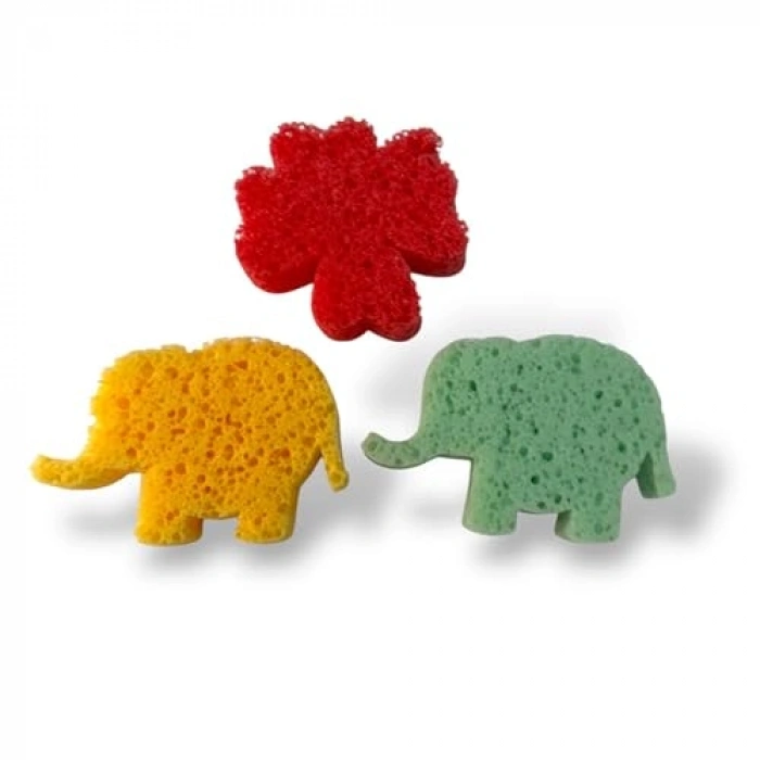 3 Adet Bebek Banyo Süngeri ile Kolay Yıkama Deneyimi