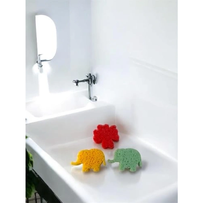 3 Adet Bebek Banyo Süngeri ile Kolay Yıkama Deneyimi