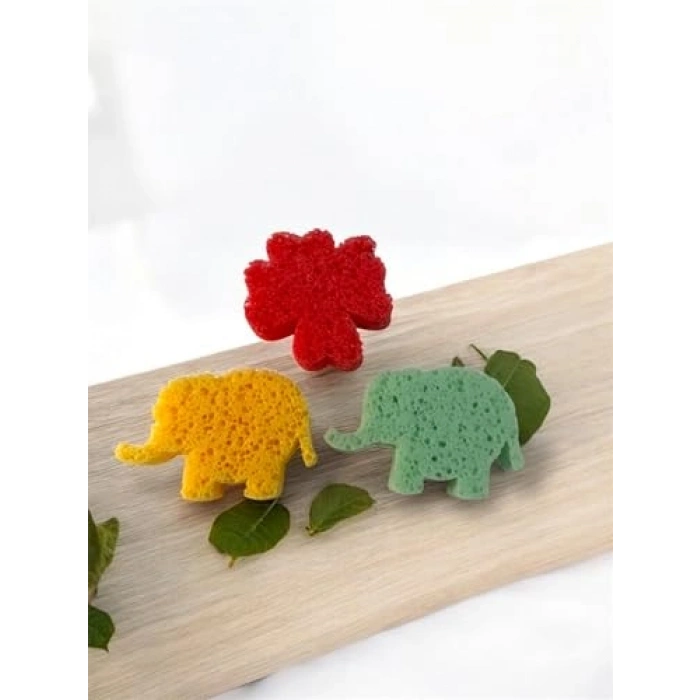 3 Adet Bebek Banyo Süngeri ile Kolay Yıkama Deneyimi