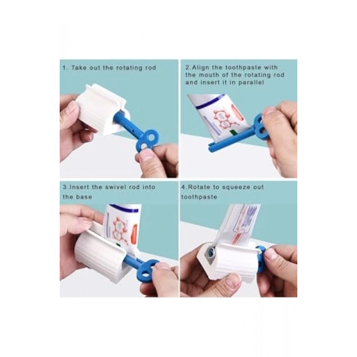 3 Adet Çevirmeli Diş Macunu Krem Paket Sıkma Aparatı, Pratik
