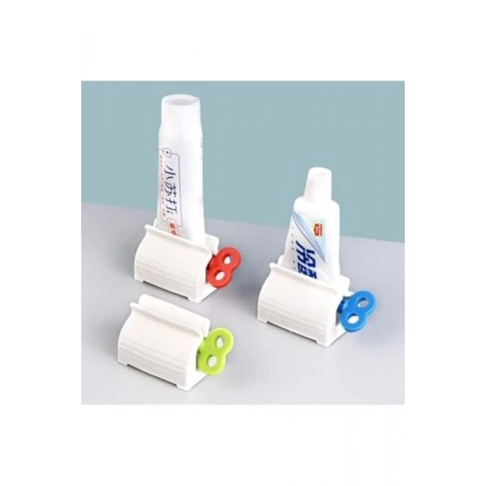 3 Adet Çevirmeli Diş Macunu Krem Paket Sıkma Aparatı, Pratik