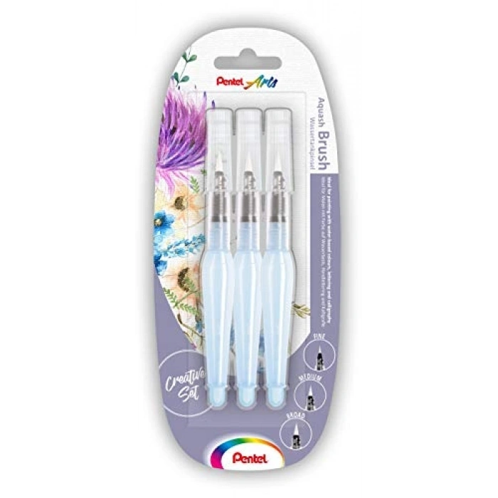 3 Adet Sulu Fırça Seti, Sanat ve Hobi İçin