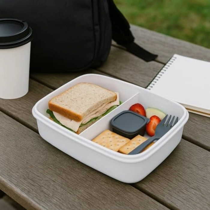 3 Bölmeli Sızdırmaz Lunch Box, BPA İçermez