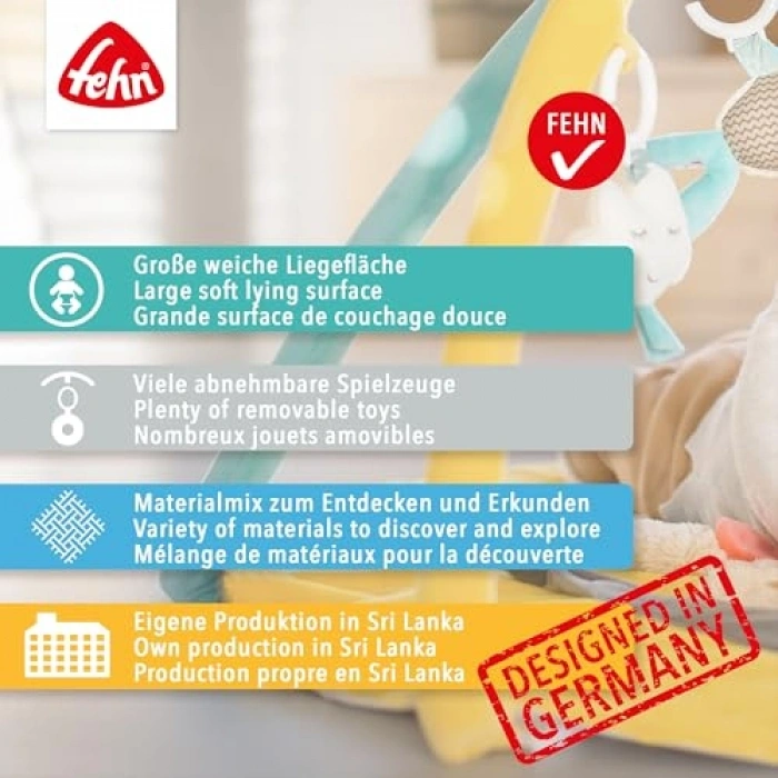 3 Boyutlu Aktivite Matı - 5 Çıkarılabilir Oyuncak ile 0+ Yaş