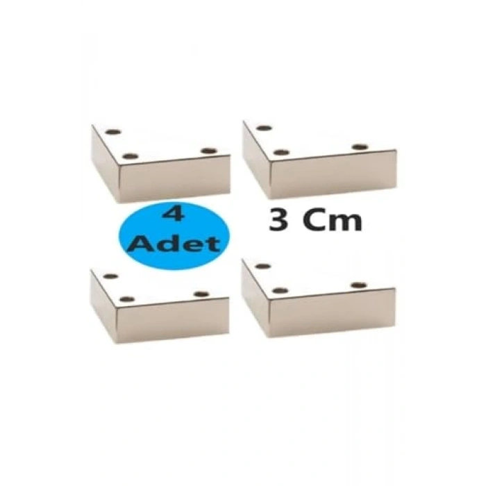 3 cm Beyaz Üçgen Masa ve Dolap Ayağı, 4 Adet