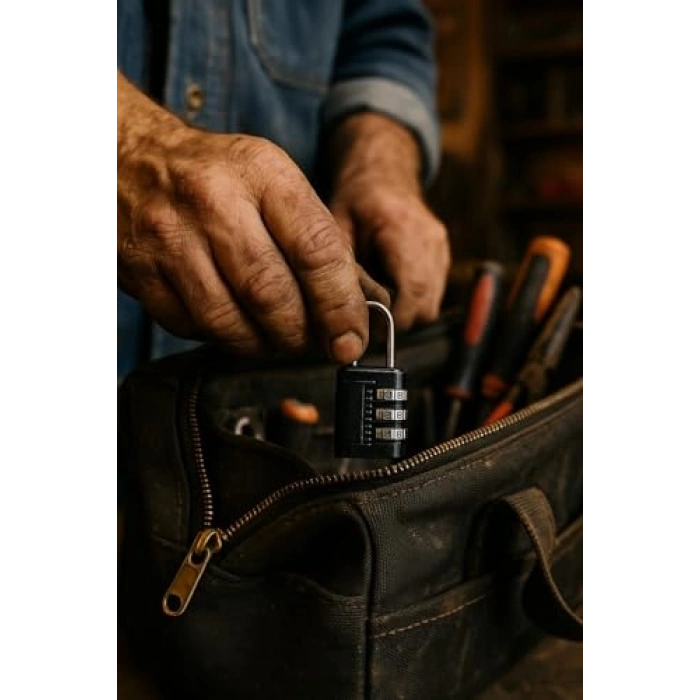 3 Haneli Şifreli Asma Kilit ile Güvenli Dolap ve Valiz Koruma