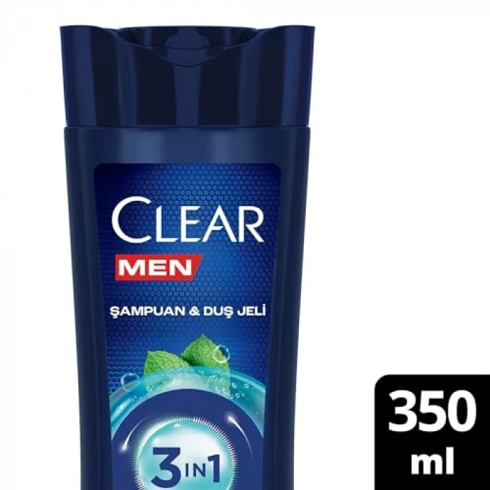 3 in 1 şampuan, duş jeli, ferahlatıcı etkili, 350 ml